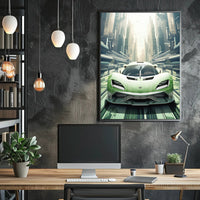 Futuristic Car in Advanced Urban Setting Sci-Fi Poster