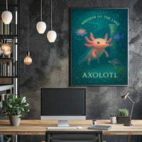 Axolotl Whimsical Poster Whisper Of The Lake Print