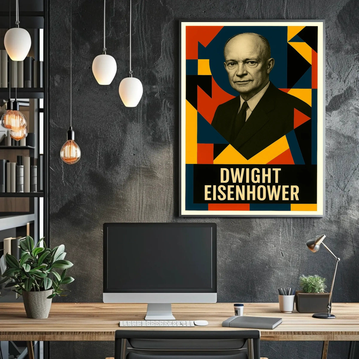Dwight D. Eisenhower 34th President of the United States Abstract Pop Poster