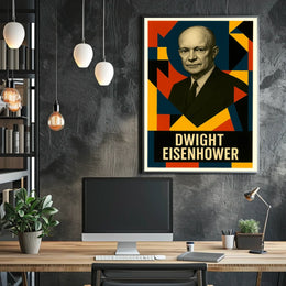 Dwight D. Eisenhower 34th President of the United States Abstract Pop Poster