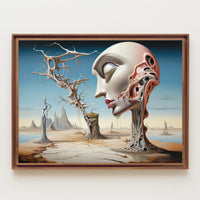 Surrealistic Landscape with Abstract Face Artistic Poster