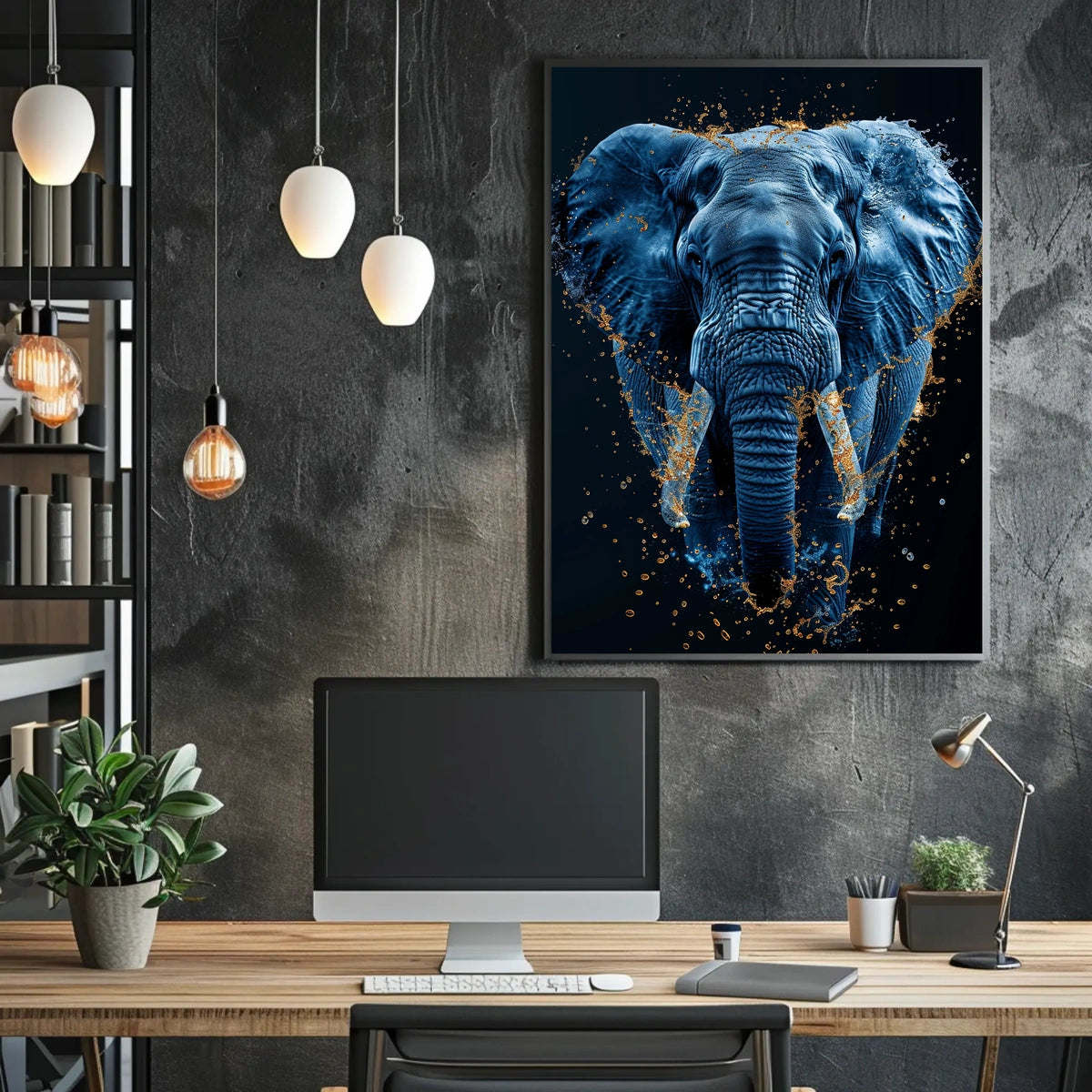 Majestic Elephant In Motion Poster