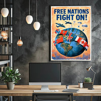 Free Nations Unite Poster PosterGoat