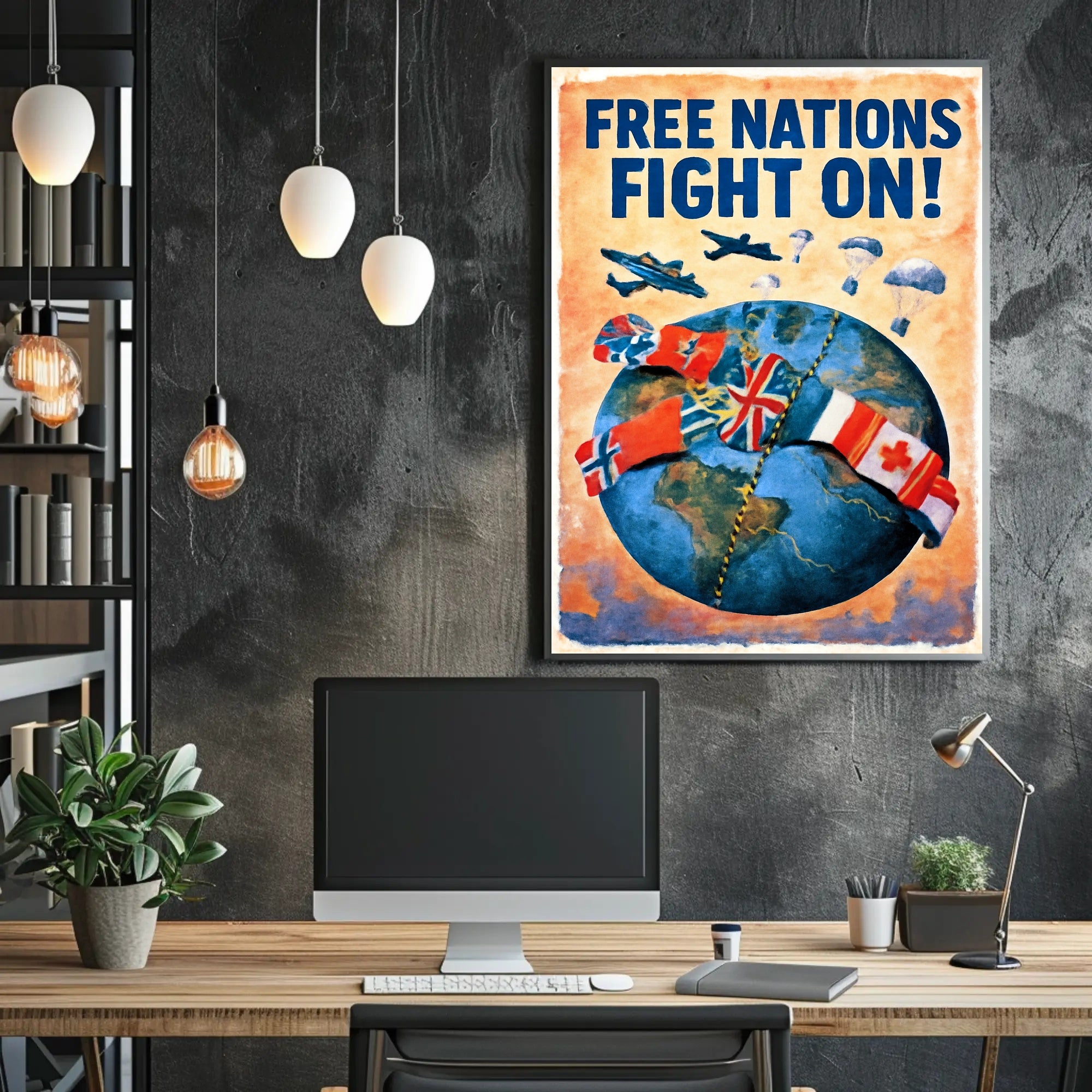 Free Nations Unite Poster PosterGoat