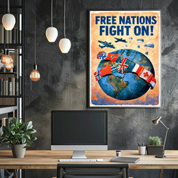 Free Nations Unite Poster PosterGoat