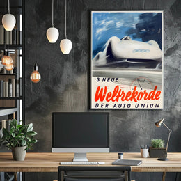 Auto Union Speed Records Poster