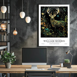 Majestic Stag in Nature-inspired Artistic Poster