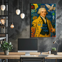 Historical Music Pop Art Poster with Modern Eclectic Vibes