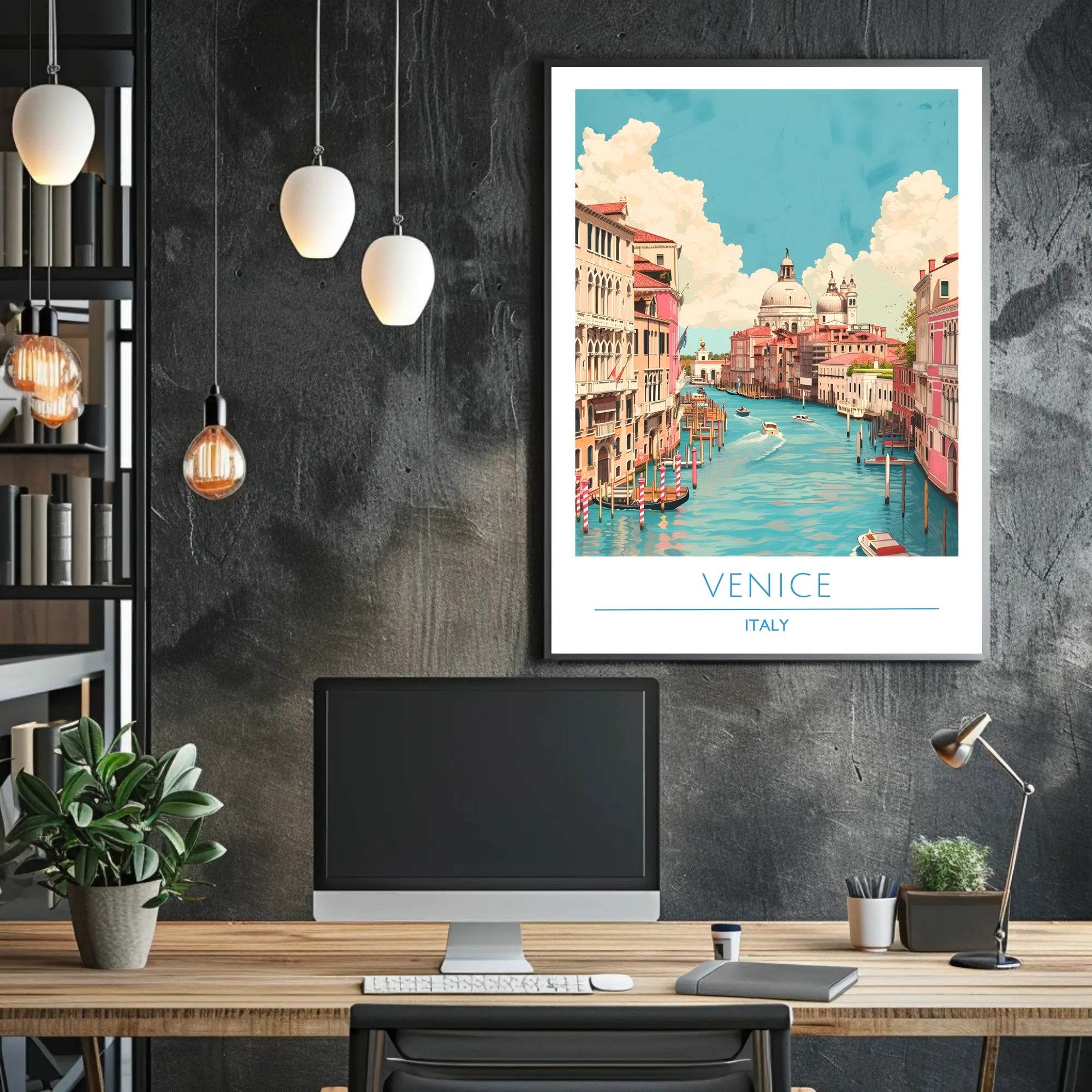 Venetian Waterways: Vintage Travel Poster