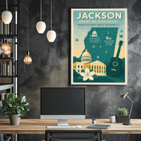 Jackson Mississippi Vintage Landmarks Cultural or Heritage Poster PosterGoat