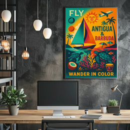 Fly to Antigua Barbuda Poster