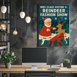 Mrs. Claus Hosts a Reindeer Fashion Show Poster