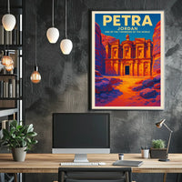Petra One Of The 7 Wonders Of The Poster