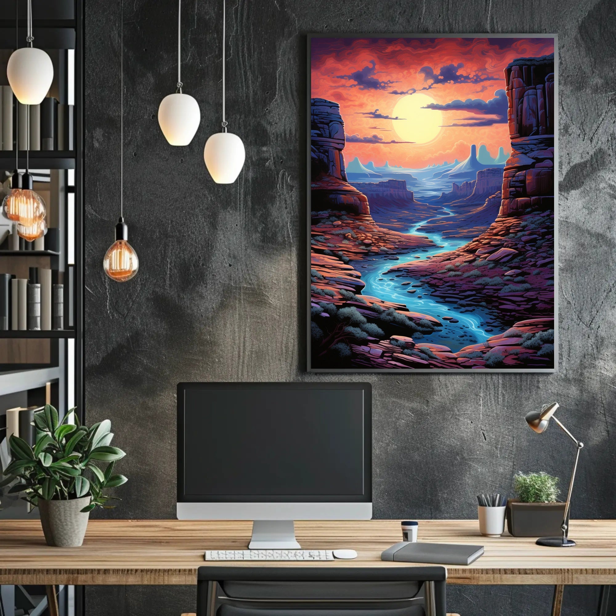 Desert Sunset Serenity Poster PosterGoat