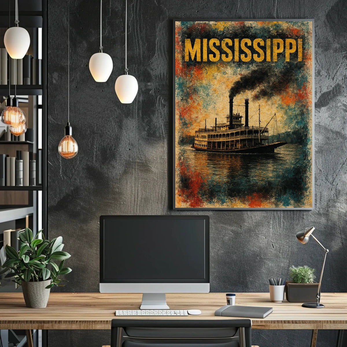 Mississippi Steamboat Journey Poster