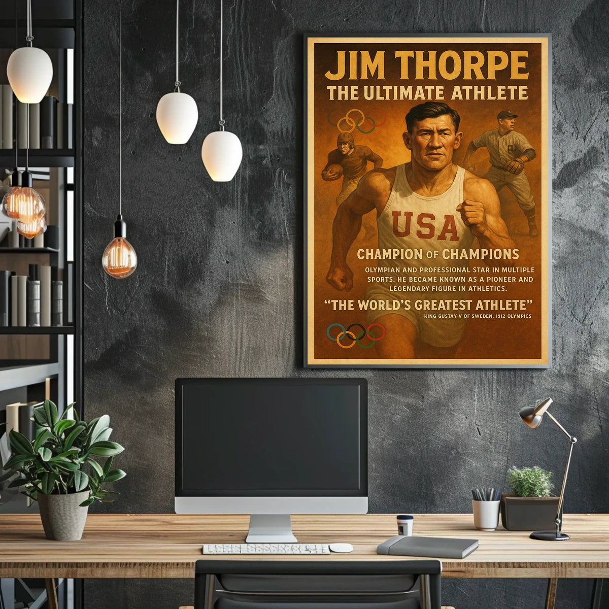 The Ultimate Athlete Tribute Jim Thorpe Poster