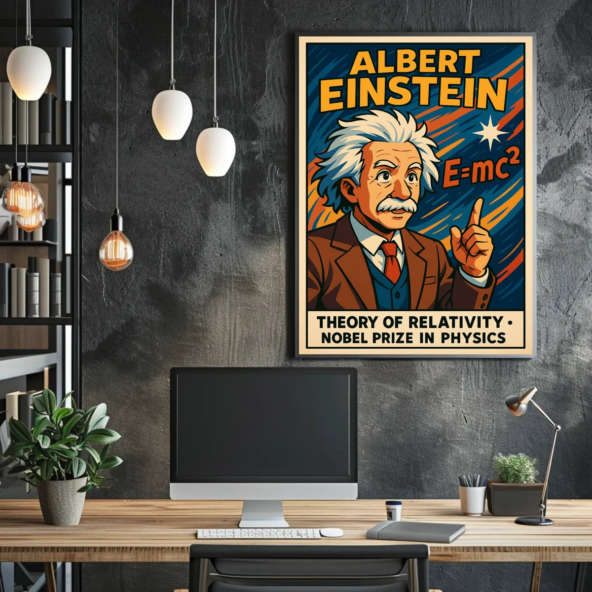 Einstein Relativity Theory Cosmic Science Lovers Poster
