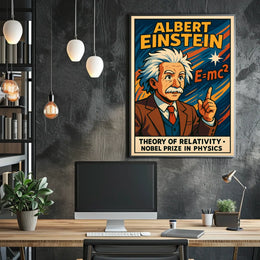 Einstein Relativity Theory Cosmic Science Lovers Poster