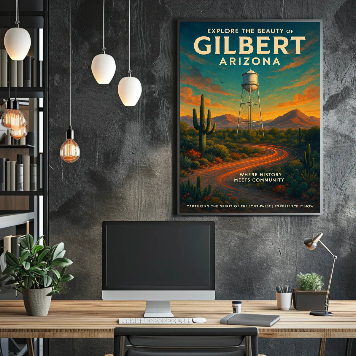 Discover Gilbert Arizona Poster Southwest Charm For Homes