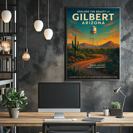 Discover Gilbert Arizona Poster Southwest Charm For Homes