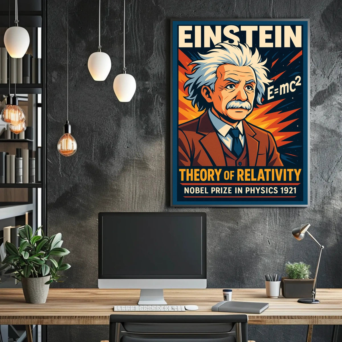Albert Einstein Nobel Prize 1921 Scholars Vintage Poster