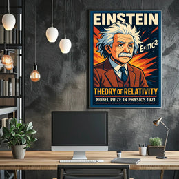 Albert Einstein Nobel Prize 1921 Scholars Vintage Poster