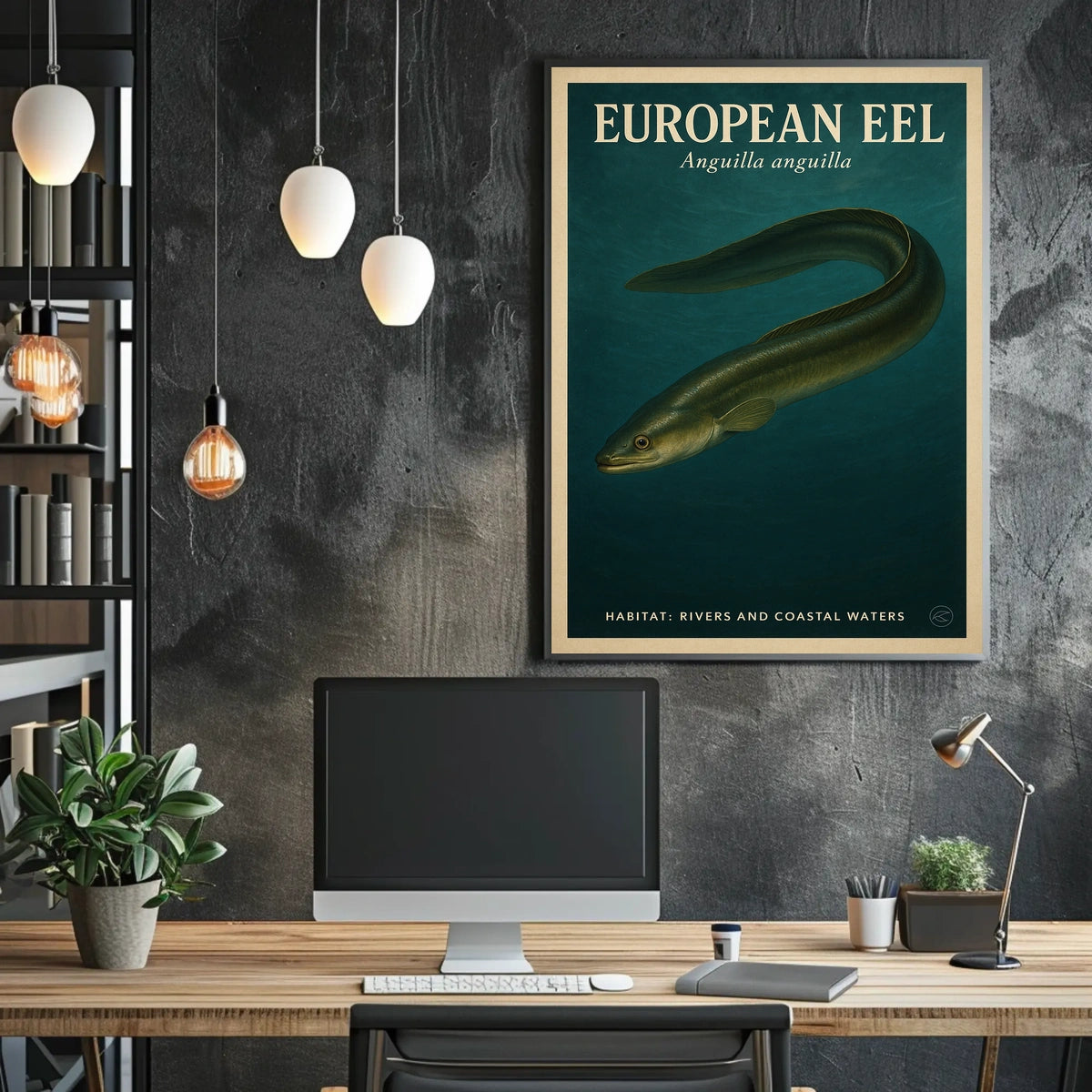 European Eel Anguilla Anguilla Poster