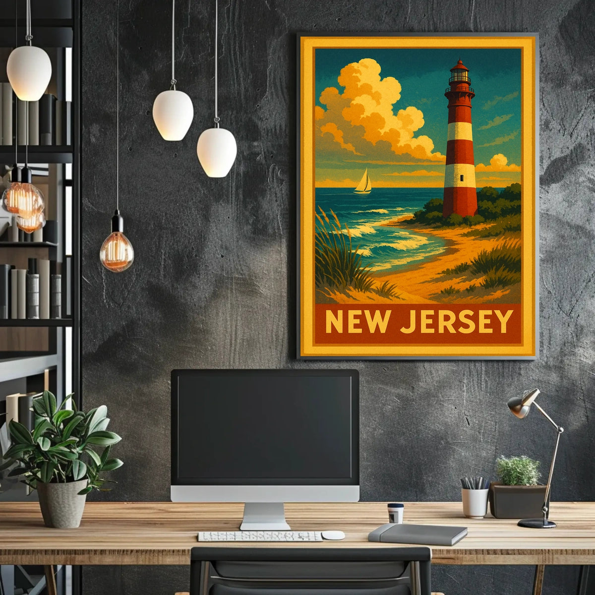 New Jersey Coastal Lighthouse Poster