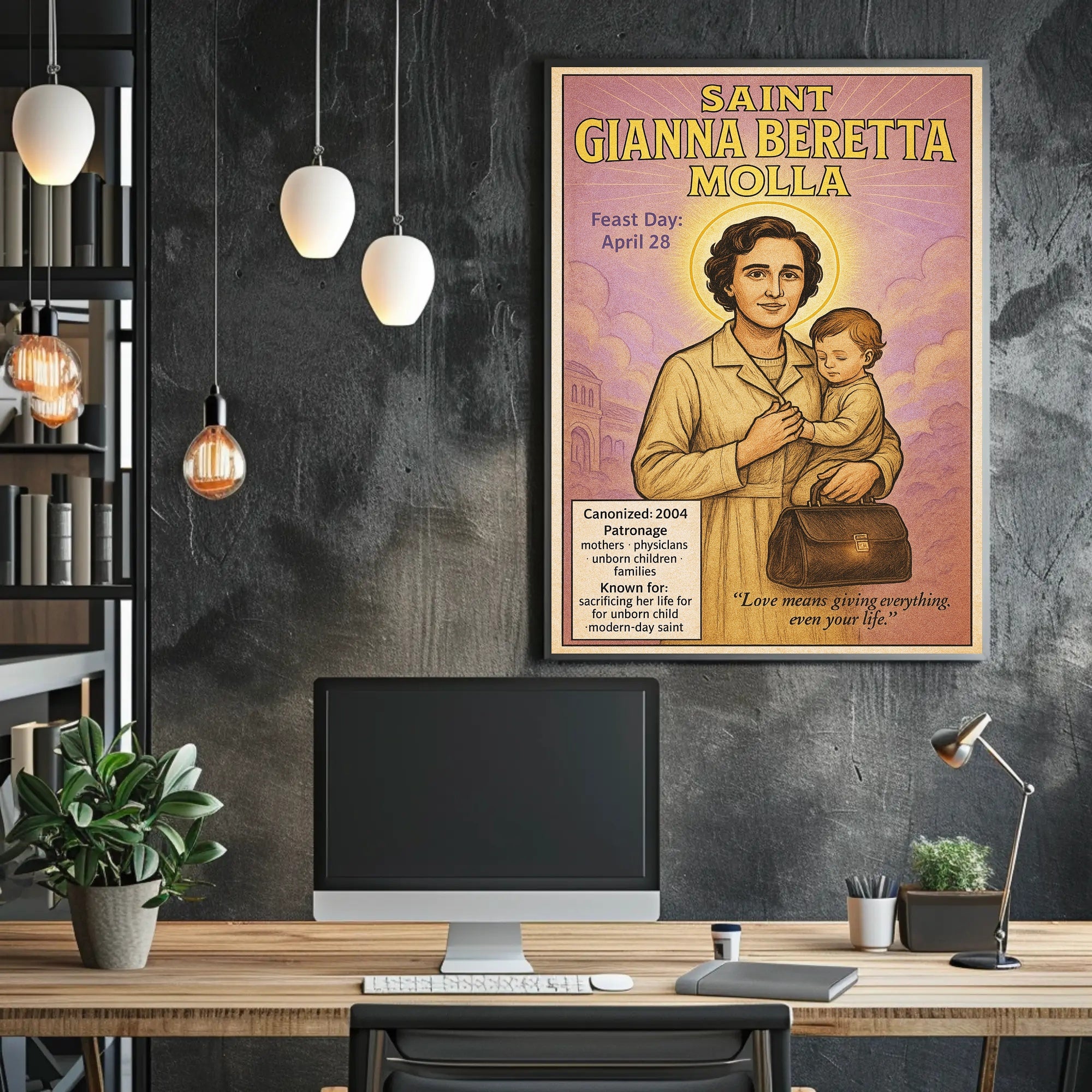 Saint Gianna Beretta Molla Poster PosterGoat