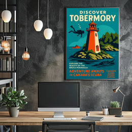 Tobermory Travel Poster Vintage Coastal Wall Art
