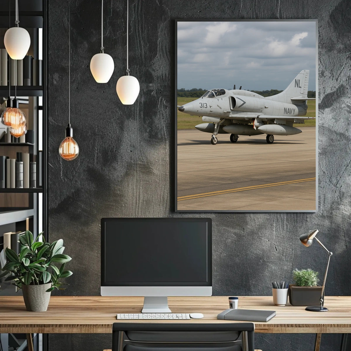 Military Jet on Runway: Military Recruitment Poster