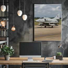 Military Jet on Runway: Military Recruitment Poster