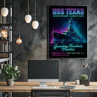 USS Texas Battleship Valor Historical or Presidential Poster