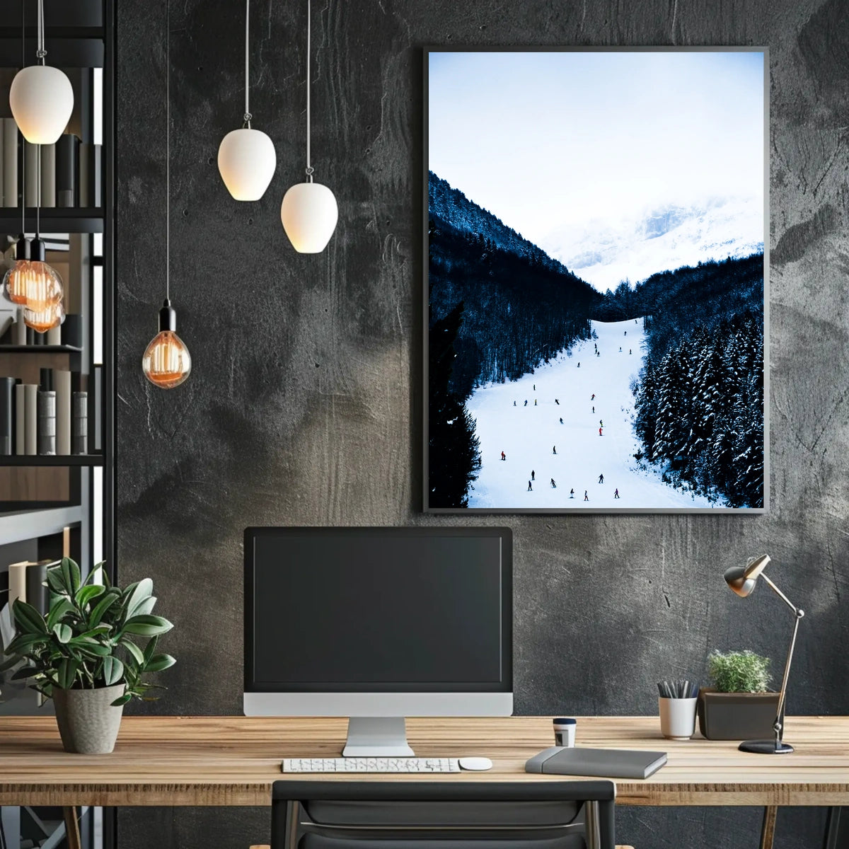Winter Wonderland Ski Slope Poster