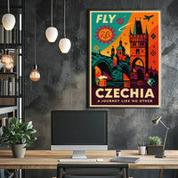 Czechia Travel Adventure Vibrant Artistic Poster PosterGoat