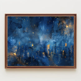 Celestial Cityscape Poster