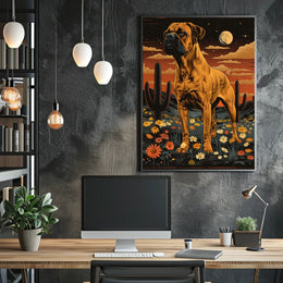 Majestic Canine In Desert Night Poster