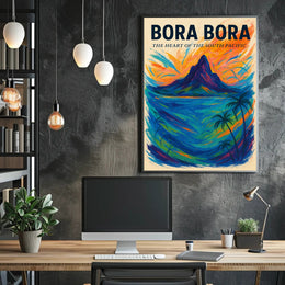 Bora Bora: Heart of the South Pacific Travel Poster PosterGoat