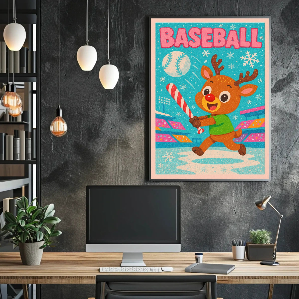 Holiday Baseball Fun Poster