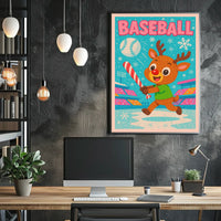 Holiday Baseball Fun Poster