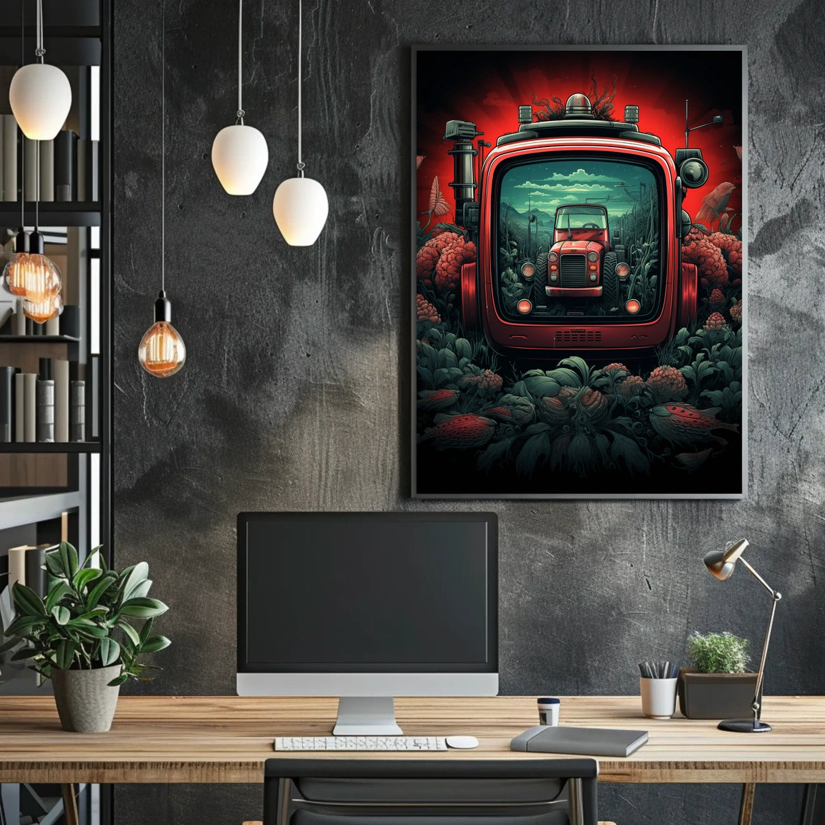 Retro Futurism in Agriculture Poster