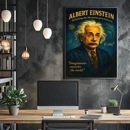 Albert Einstein Inspirational Scientific Exploration Poster