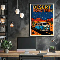 Desert Road Trip Adventure Poster
