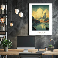 Saigon Skyline Poster PosterGoat