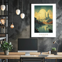 Saigon Skyline Poster PosterGoat