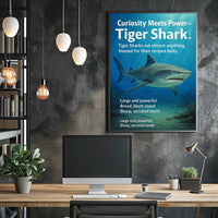 Curiosity Meets Power Tiger Shark Poster PosterGoat