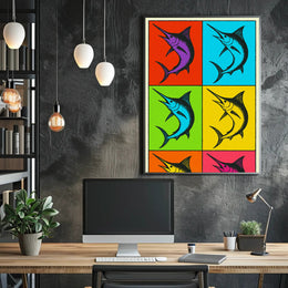 Vibrant Fish Pop Art Poster PosterGoat