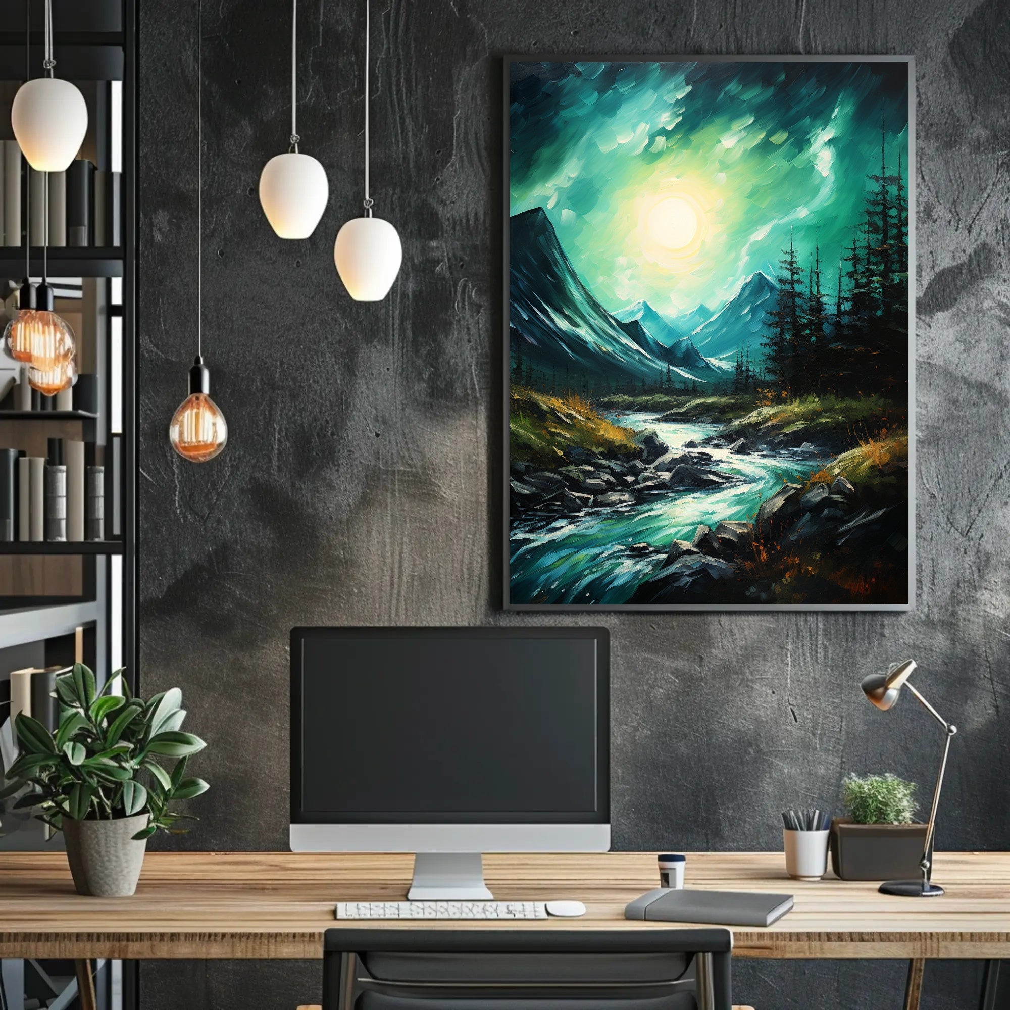 Tranquil Mountain Stream Poster