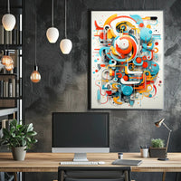 Abstract Geometric Symphony Abstract Poster PosterGoat