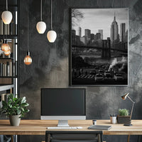 New York City Skyline Poster Wall Art 18x24 Print Premium